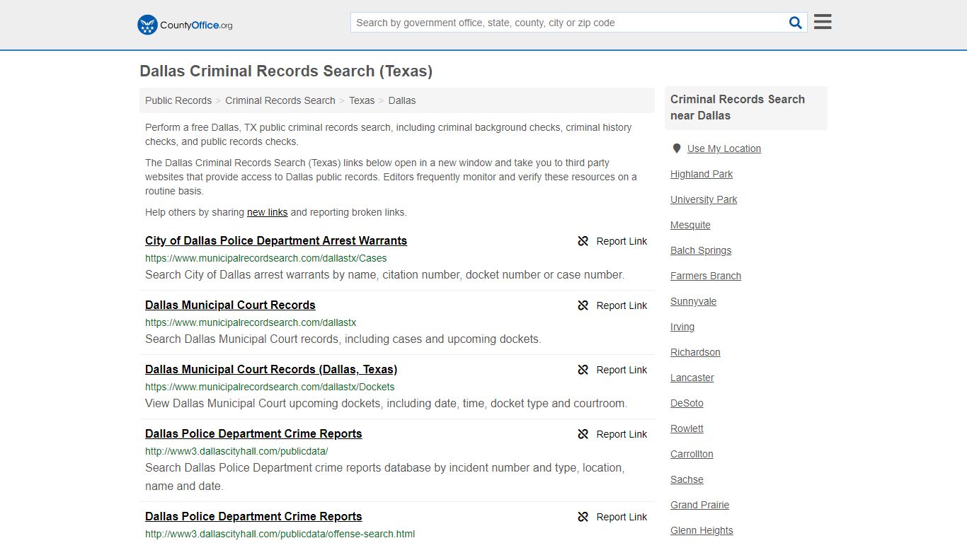 Criminal Records Search - Dallas, TX (Arrests, Jails ...